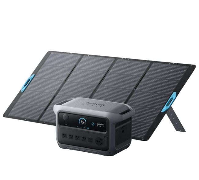 Anker SOLIX C2000 Gen 2 Portable Powerstation with PS400 400W Solar Panel