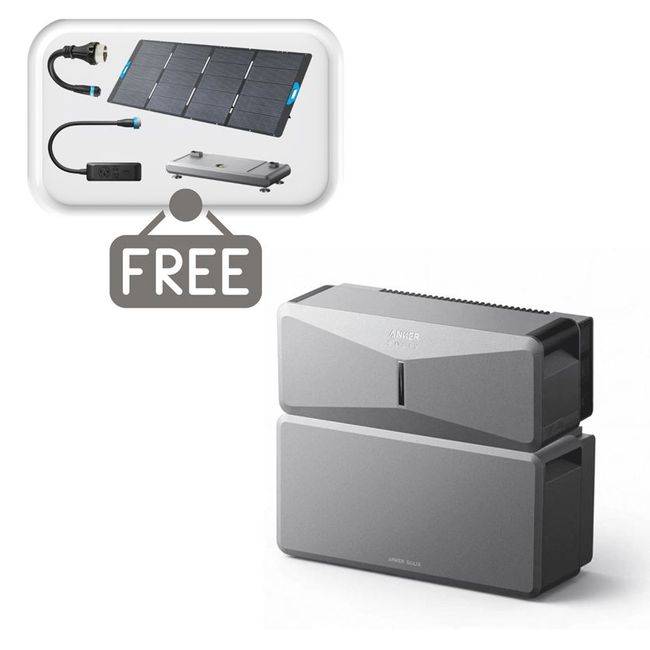 Anker SOLIX E10 Smart Home Backup System - With Free 400W Panel, Power Strip, Metal Pad and AC Generator Cable