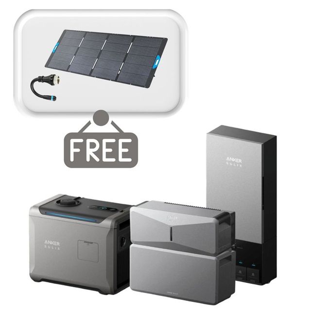 Anker E10 Home Backup System & Power Dock with Smart Generator 5500 - Tri Fuel - With Free 400W Panel Power Strip and AC Generator Cable