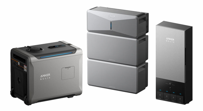 Anker SOLIX E10 Smart Home Backup System Plus Expansion Battery - 12 kWh - with Smart Generator 5500 - Tri Fuel & Power Dock