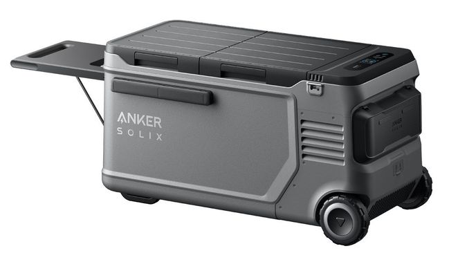 Anker Solix EverFrost 2 Powered Cooler 58L with PS100 Portable Solar Panel
