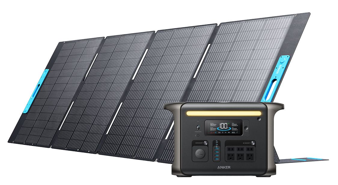 Anker Solix F1500 And 522 Solar Generator Kit Anker SOLIX F1500 Portable Solar Generator Kit - With Anker 400W Solar