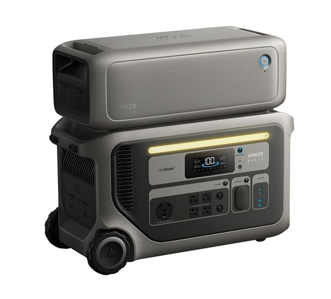 Anker SOLIX F3000 Portable Power Station with BP3000 Expansion Battery - 6144 Watt Hours