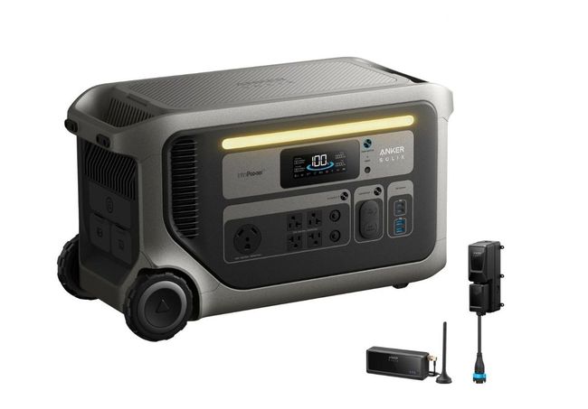 Anker SOLIX F3000 Portable Power Station and Power Saver Kit - 3072 Watt Hours