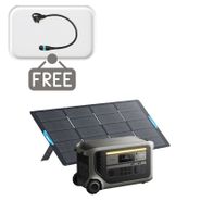 Anker SOLIX F3000 (3072Wh) Solar Generator Kit with Anker 400W Foldable  Solar Panel - Includes Free Gas Generator Adapter