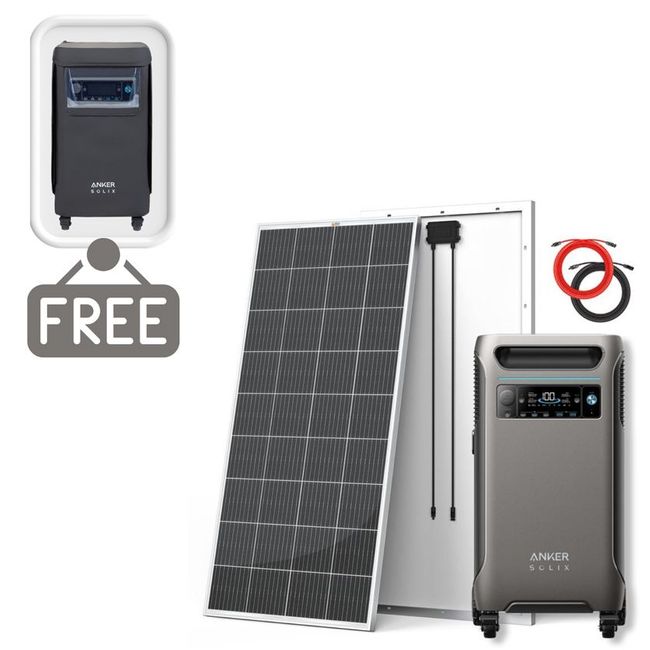 Anker SOLIX F3800 Solar Generator - 3840Wh - With 2x 200W Rich Solar Panels  - Includes FREE Protective Cover