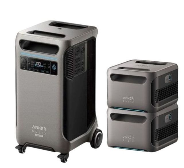 Anker SOLIX F3800 Plus Portable Power Station with 2 Expansion Batteries (11520Wh)