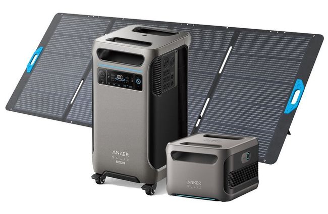 Anker SOLIX F3800 Plus Portable Solar Generator Kit with Expansion Battery - 7680 Watt Hours - Includes 400W Anker Solar Panel
