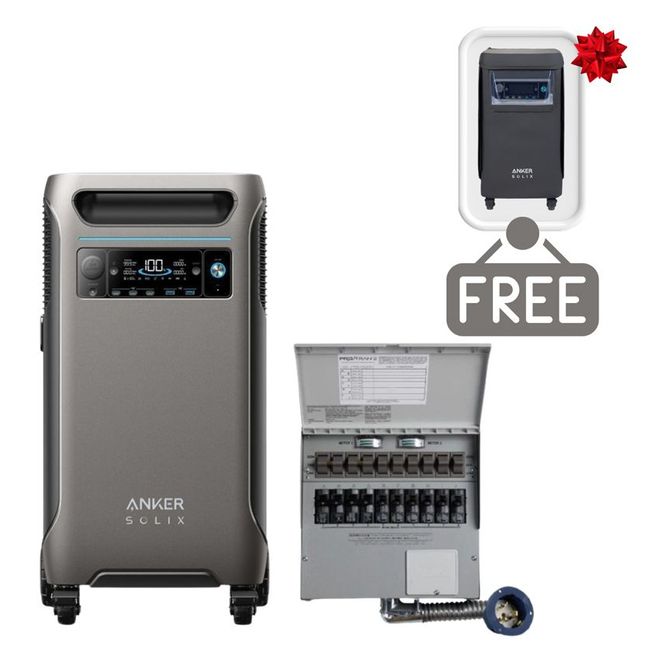 Anker SOLIX F3800 Portable Power Station and Home Backup Kit - 3840 Watt Hours - Includes a FREE Protective Cover