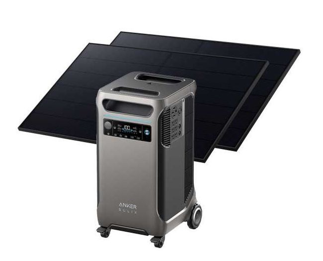Anker SOLIX F3800 Portable Solar Generator with 2x 440W Rigid Solar Panels - 3840 Watt Hours