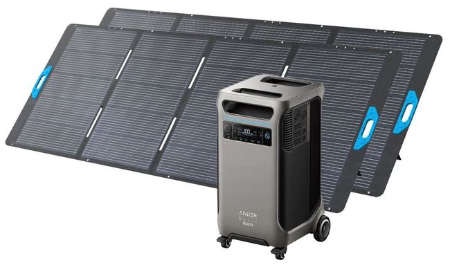 Anker SOLIX F3800 Plus Solar Generator Kit - 3840 Watt Hours - With 2x 400W Anker Solar Panel