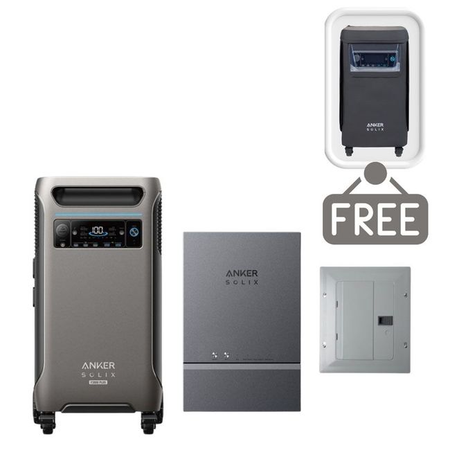 Anker SOLIX F3800 Plus Automatic Home Power Panel Kit - Includes FREE Protective Cover