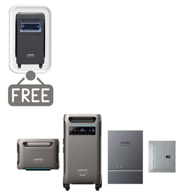 Anker SOLIX F3800 Plus Automatic Home Power Panel Kit with Expansion Battery - Includes FREE Protective Cover