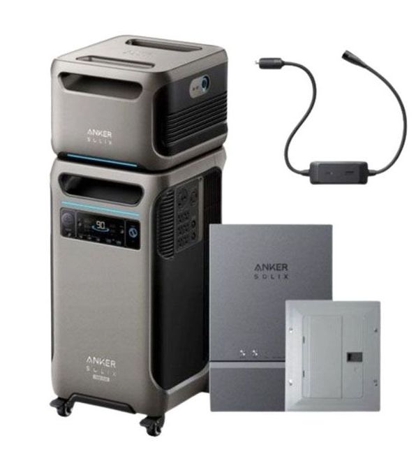 Anker SOLIX F3800 Plus Automatic Home Power Panel Kit with Expansion Battery & Gas Generator Adapter