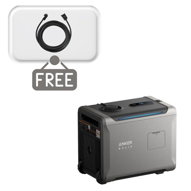 Anker SOLIX Smart Generator 5500 - Tri Fuel - With Free Smart Generator DC Charging Cable - 10M