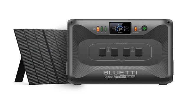 Bluetti Apex 300 Portable Power Station - 3840W - 2764Wh - Includes 350W Solar Panel