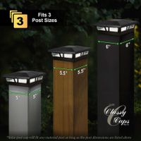 Classy Caps Black Cambridge Solar Post Cap for 6 x 6 Posts - 4 Pack