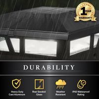 Classy Caps Black Cambridge Solar Post Cap for 6 x 6 Posts - 4 Pack