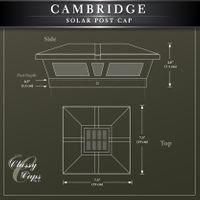 Classy Caps Cambridge Solar Post Cap for 6 x 6 Posts - Brown