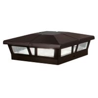 Classy Caps Cambridge Solar Post Cap for 6 x 6 Posts - Brown