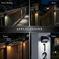 Classy Caps Deck and Wall Light Available in White, Copper or Black