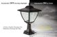 Classy Caps Elegante Solar Light with Wall Mount and Base Mount