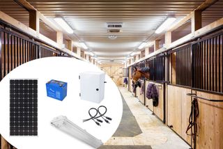 solar light system for barn