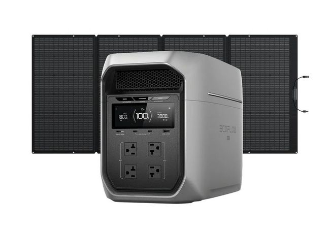 EcoFlow Delta 3 Max Plus Portable Solar Generator - With 400W Foldable Solar Panel
