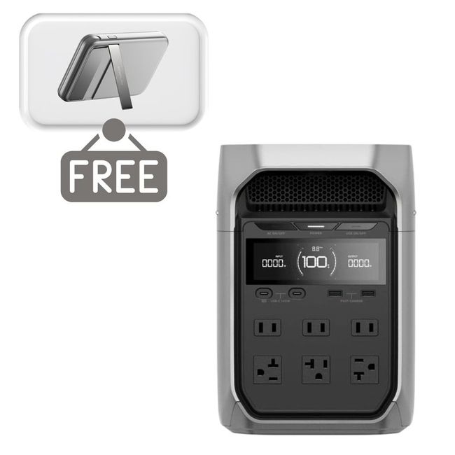 EcoFlow DELTA 3 Plus Portable Power Station - Includes FREE EcoFlow Rapid Magnetic Power Bank - 5000mAh