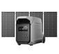 EcoFlow Delta 3 Ultra Plus Portable Powerstation with 500W Bifacial Modular Solar Panel 