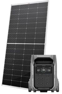 EcoFlow Delta Pro 3 Solar Generator Kit - With Rich Solar Mega 250 Watt Monocrystalline Solar Panel