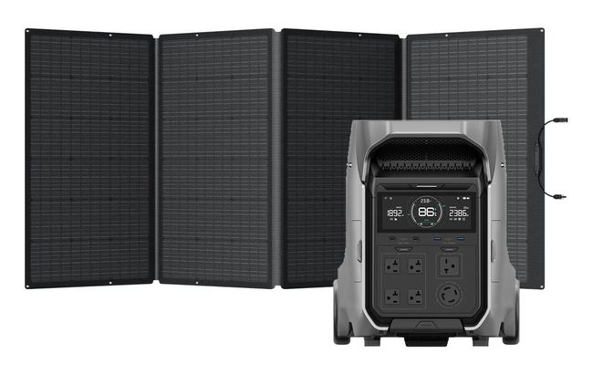 EcoFlow Delta Pro 3 Portable Solar Generator Kit - With 400 Watts of Solar