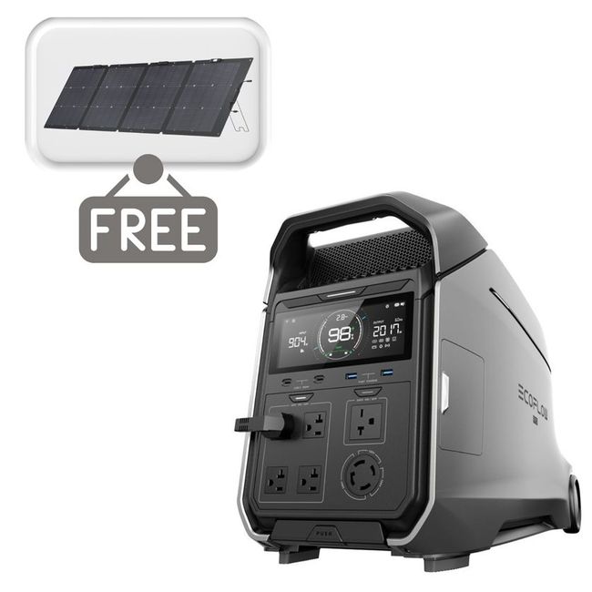 EcoFlow Delta Pro 3 Portable Power Station - Includes FREE EcoFlow NextGen 220W Bifacial Portable Solar Panel