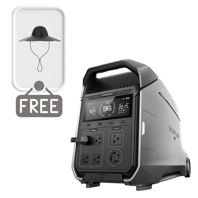 EcoFlow Delta Pro 3 Portable Power Station - With FREE Power Hat
