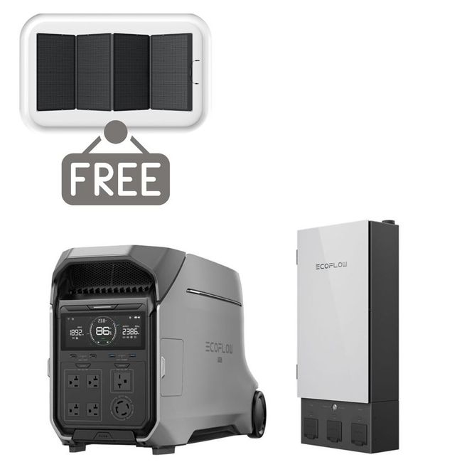 EcoFlow Delta Pro 3 Portable Power Station Smart Home Panel 2 Kit - Includes FREE EcoFlow 400 Watt Solar Panel