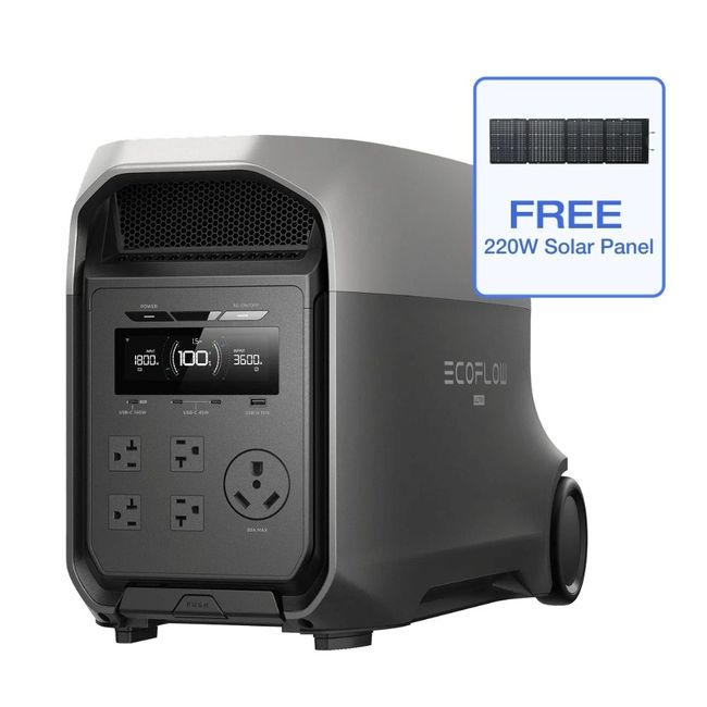 EcoFlow Delta 3 Ultra Series Portable Power Station - Includes a FREE EcoFlow 220W Bifacial Portable Solar Panel