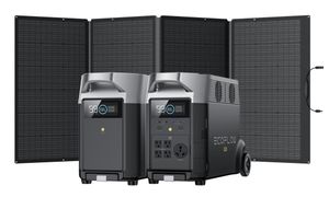 EcoFlow Delta Pro Power Station & Expansion Battery Kit with 400 Watt Solar Panel