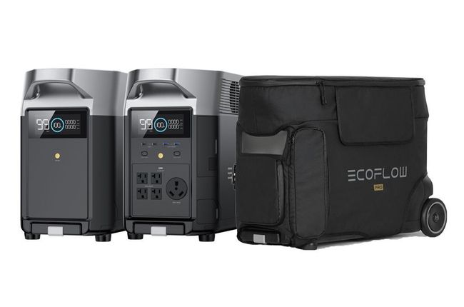 EcoFlow Delta Pro Portable Power Station & Delta Pro Expansion Battery Kit - 7200 Watt Hours - Includes a Free Waterproof Bag