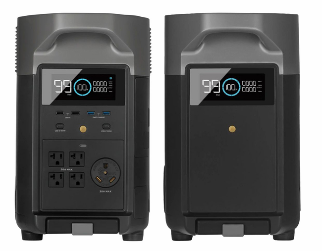 EcoFlow Delta Pro Portable Power Station & Delta Pro Expansion Battery Kit - 7200 Watt Hours