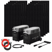 EcoFlow Delta Pro EV Charging Solar Generator Kit - With 3280 Watts of Solar