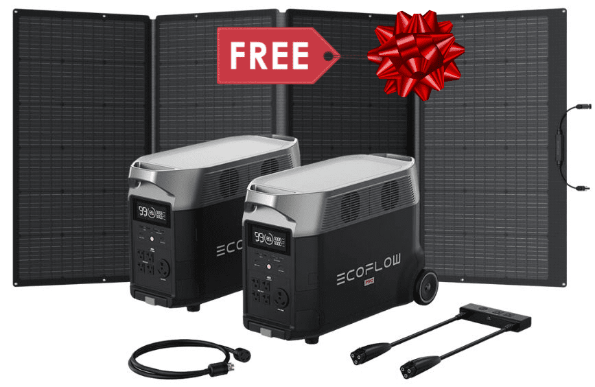 EcoFlow Delta Pro EV Solar Charging Kit with Free 400 Watt Solar Panel
