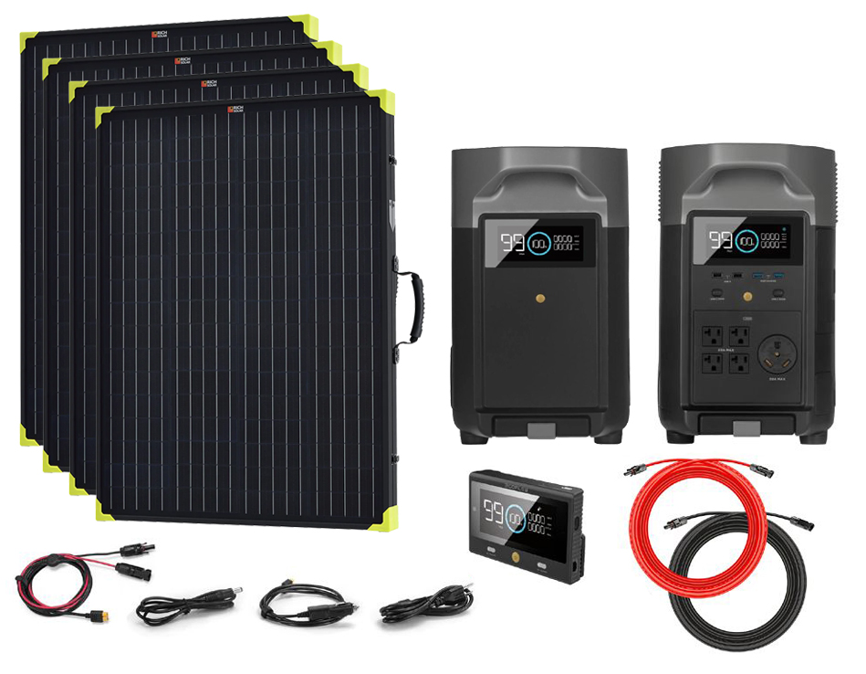 EcoFlow Delta Pro Solar Nomad Generator Kit 4 x 200W Foldable