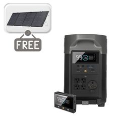 EcoFlow Delta Pro Portable Power Station with Remote Control - Includes a FREE EcoFlow 220W Bifacial Portable Solar Panel