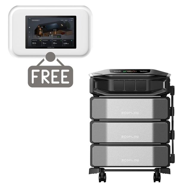 EcoFlow Delta Pro Ultra X Powerstation with 3x Ultra X Expansion Batteries - 18,432 Watt Hours - With FREE PowerInsight Home Energy Manager