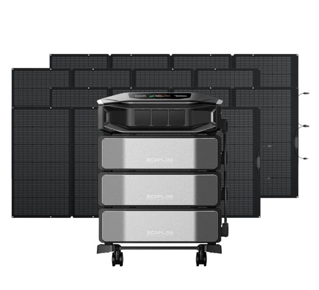 EcoFlow Delta Pro Ultra X Powerstation with 3x Ultra X Expansion Batteries and 4x 400W Solar Panels