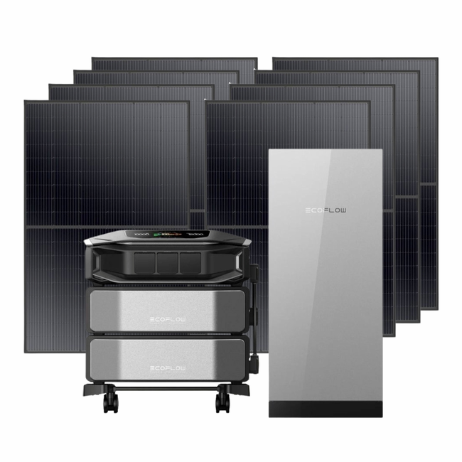 Ecoflow Delta Pro Ultra X and Smart Gateway 200A Solar Generator Kit - With 8x 400W Rigid Solar Panels