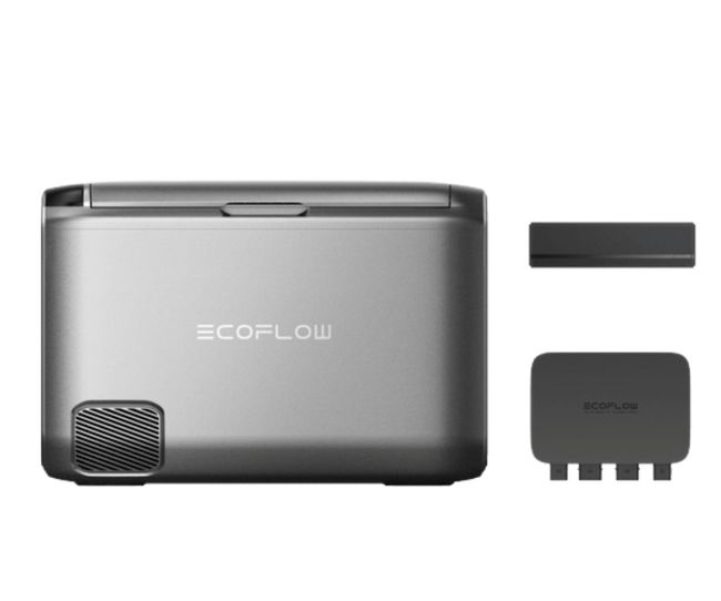 EcoFlow Glacier Classic Portable Fridge Freezer (55L) with Plug-in Battery and 500W Alternator Charger