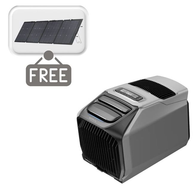 EcoFlow Wave 3 Portable Air Conditioner and Heater - Includes FREE EcoFlow NextGen 220W Bifacial Portable Solar Panel