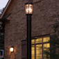 Gama Sonic Amphora Flame Effect Bulb Solar Light - With Pole, Post & Wall Mount Kit