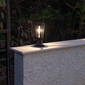 Gama Sonic Amphora Flame Effect Bulb Solar Light - With Pole, Post & Wall Mount Kit